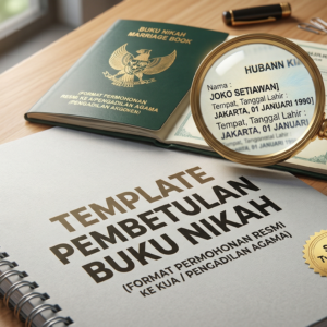 Template Permohonan Pembetulan Akta Nikah (Buku Nikah Salah Tulis)